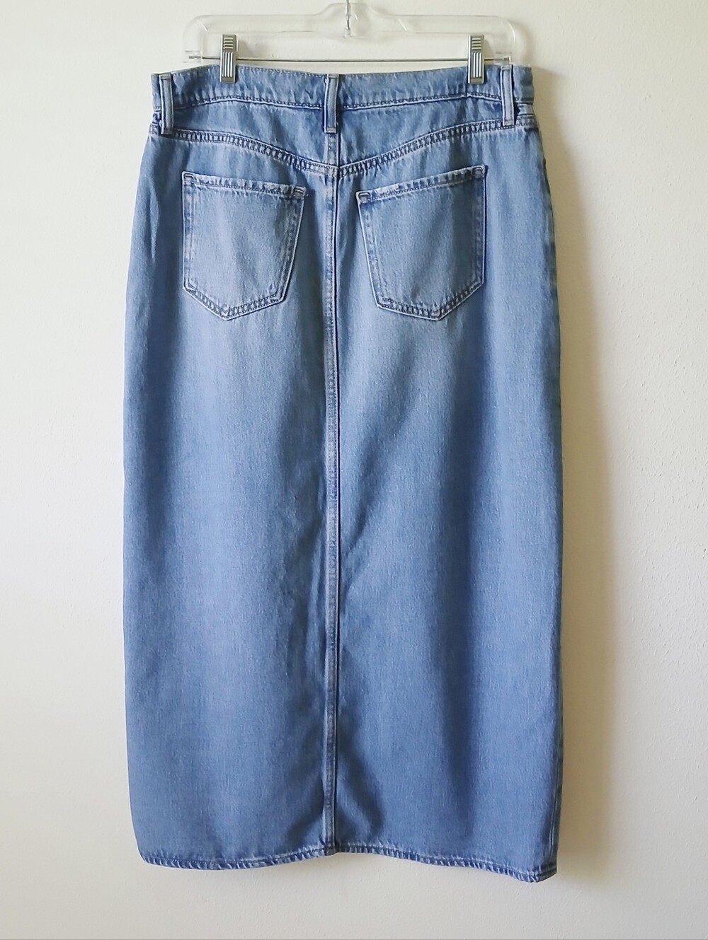 Old Navy Mr Column Slit Denim Skirt Size 8 Mid Rise - Picture 3 of 9